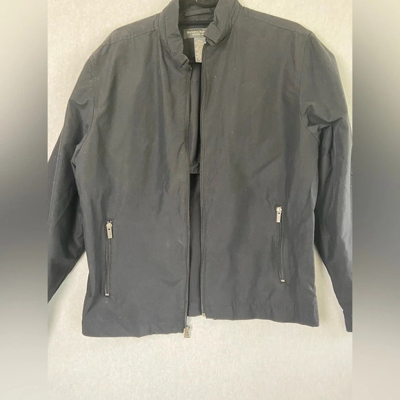 Banana Republic Black short black men jacket Sz M - Picture 4 of 11